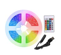 4M LED Strip Lights with Remote Control 5V Self-Adhesive RGB Colour Changing TV Backlight 12LEDs 16 Colors 4 Modes Flexible Cuttable USB Lighting Tape for Gaming Bedroom Kitchen Cabinet Bar Home Decor