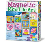4M 4563 Magnetic Mini Tile Art - DIY Paint Arts & Crafts Magnet Kit for Kids - Fridge, Locker, Party Favors, Craft Project Gifts for Boys & Girls