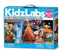 4M Mega Earth Science | 4-in-1 Scientific Experiment Kit for Kids | Space & Geology Experiments Set Including Volcano & Solar System | STEM & STEAM Learning Toys | Educational Gifts for 8+ Year Olds