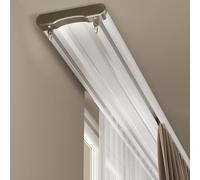 4m Metal Shower Curtain Track - Modern Sliding Drapery System, Durable Hidden Ceiling Rod for Home, Kitchen & Bathroom, Easy Installation, Stylish & Functional