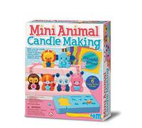 4M Mini Animal Candle Making Kit for Kids | Creative Wax Activity Set | Mould & Make Your Own DIY Small Candles with Cards for a Personalised Art Gift for Friends | Arts Craft Project for Age 8+