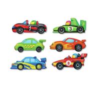 4M Mould & Paint Racers Kit, Make 6 Magnets or Badges, Racing Cars | Creative Racing Cars Craft Set with Plaster, Paints & Brush, DIY Moulding Activity, Fun Art Gift for Children Age 5+