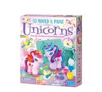 4M Mould & Paint 3D Glitter Unicorns Kit, Make 2 Magical Models
