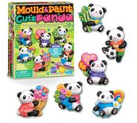 4M Mould & Paint Cute Panda | DIY Animal Plaster Mould Craft Kit | Make Your Own Magnets & Badges | Arts & Crafts for Kids | Art Kits & Gifts for Girls & Boys | Suitable for Age 5+ Year Olds