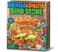 4M Mould and Paint Dino Stone, Make a Unique Dinosaur Stone, Glows in The Dark, Decorate and Paint, Arts and Crafts Kit for Boys and Girls Ages 5+