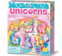 4M Mould & Paint Glitter Unicorn Kit | Creative Unicorns Craft Set with Plaster, Paints & Brush for Kids Age 5+ | DIY Moulding Activity to Make 6 Magnets or Badges | Fun Art Gift for Children