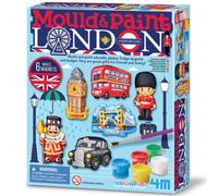 4M London Landmarks Mould & Paint Kit, Makes 6 Fridge Magnets and Badges, Creative Arts and Craft Set with Plaster and Paint, Boys and Girls 5+