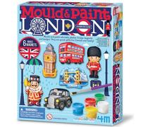 4M Mould & Paint London Landmarks Kit | Creative British Arts & Craft Set with Plaster, Paints & Brush for Kids Age 5+ | DIY Moulding Activity to Make 6 Magnets or Badges | Fun Art Gift for Children