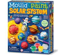 4M Mould & Paint Solar System, Make Plaster Fridge Magnets or Badges, Decorate with The Paints, Arts and Crafts Kit for Children Ages 5+