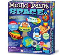 4M Mould & Paint Space Kit, Glow in the Dark, Make 6 Magnets or Badges