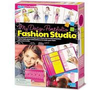 4M | My Design Portfolio Fashion Studio | Design & Draw Your Own Fabulous Designs with the Tools supplied | Creative Arts and Crafts for Kids 5+,Multicolor,205 x 55 x 280 millimeters