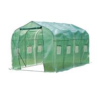 (4m) Outsunny Walk-In Polytunnel Greenhouse With Windows