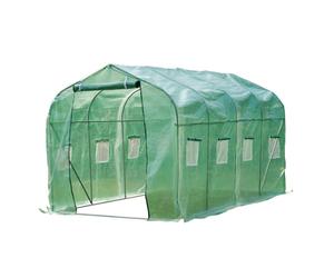 (4m) Outsunny Walk-In Polytunnel Greenhouse With Windows