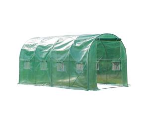 (4m) Outsunny Walk in Polytunnel Outdoor Garden Greenhouse