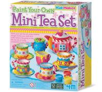 4M Paint Your Own 13-Piece Mini Tea Kit, Painting Craft Set