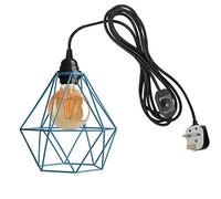 4M Pendant Lights Ceiling Lighting Fitting E27 Lamp Bases Suspended Kit with Plug in Cord Rustic Hanging Lamps with metal Light Cage for Home Office, Kitchen, Farmhouse,Hall way, Living Room