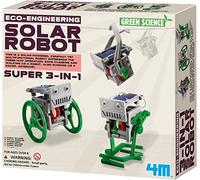 4M Robot Kit: Eco Engineering 3-In-1 Mini Solar Robot Building Kit - Ages 8-12, Unisex - Engineering, Construction & Exploratory Skills