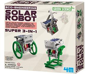 4M Robot Kit: Eco Engineering 3-In-1 Mini Solar Robot Building Kit - Ages 8-12, Unisex - Engineering, Construction & Exploratory Skills