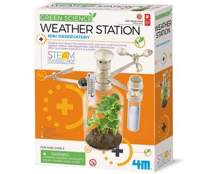 4M STEAM Powered Kids Green Science Weather Station Kit for Age 5 & Up
