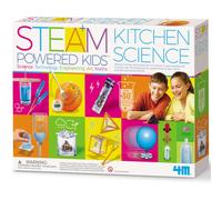4M Kitchen Science Kit, STEM Experiments for Kids | 30+ Hands-On Experiments, Fruit-Powered Clock, Water Cycle & Hovercraft, 32-Page Guide, STEM Learning Gift for Kids Age 5+