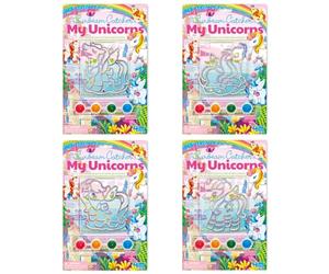 4M Sunbeam Catcher My Unicorns Kit for Kids, Paint Your Own Suncatcher Set | 4 Unicorn Designs, Transparent Plates, Paints & Brush, Colourful Window Decorations, Creative Craft Activity, Age 5+