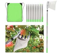 4M Telescopic Apple Picker - 10-Section Fruit Picking Tool with Head Basket & Fabric Storage Bag | Lightweight, Rust-Resistant, Easy Assembly | Perfect for Apples, Oranges, Mangoes & More