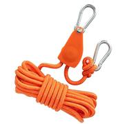 4m Tent Guy Ropes with Adjustable Pulley, Easy to Tighten and Release Rope, good for Outdoor Camping, Awning,2 Pack
