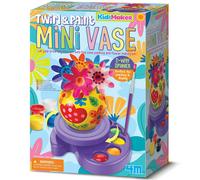 4M Twirl & Paint Mini Vase | All in One Paint Your Own Flower Vase Set with Spinning Table, Paints & Flowers