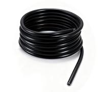4m Vacuum Silicone Tube ID 5mm OD 10mm Black Thick Rubber Hose | Food Grade Silicone, -20°C to 200°C, Flexible, Age Resistant, For Automotive, Vacuum Systems, Engines and Cable Protection