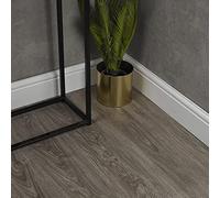 4m² Vinyl Floor Planks Wood Effect Flooring Self Adhesive Tiles Kitchen Floor Lino (Grey Wood Grain)