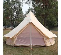 /4m Yurt Tent with Stove Hole Camping Family Tent Cotton Canvas Bell Tent Large Space Pyramid Tent for Outdoor Party Hunting Picnic