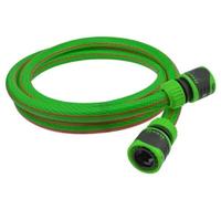 4meter Green Water Hose with Green Hose Connector Set - Premium Food Grade Water Hose for Caravan, Motorhome and Boat. Standard Click-Lock Type Connectors