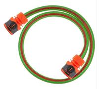 4meter Green Water Hose with Orange Hose Connector Set - Premium Food Grade Water Hose for Caravan, Motorhome and Boat. Standard Click-Lock Type Connectors