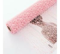 4Meter Irregular Jacquard Net for Bouquets, Elegant Mesh Wrapping Paper with Structured Pattern for Floral Arrangements and Present Presentation