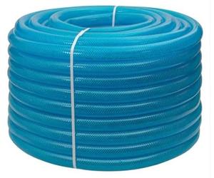 4Meter x 25mm*30.2mm Braided Fuel Hose Blue Transparent PVC Tubing - Reinforced with braiding, This Fuel Pipe is Engineered to Handle Higher pressures, Transporting Fuels and Other Compatible fluids.