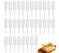 4ML Transfer Pipettes 100 Pcs Plastic Squeeze Transfer Pipettes Mini Liquid Dropper Desserts Straws for Cupcakes, Ice Cream, Chocolate