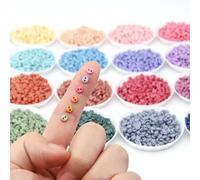 4mm / 0.16 inches Super Tiny Polyester Matte Finish Round Buttons, in 24 Colors, Micro Mini Buttons, Perfect for Doll Clothes (Dark Green)