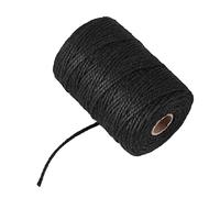 4mm 100 Feet Black Natural Jute Twine, for Crafts Gift, Craft Projects, Wrapping, Bundling, Packing, Holiday Packaging Twine, Gardening and More, Jute Rope to Use Around The House and Garden