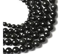 4MM 180pcs Natural Black Obsidian Stone Energy Healing Round Loosefor Jewelry Making Bracelet 2 Strands 32"