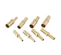 4mm 5mm 6mm 8mm 10mm 12mm 14mm 16mm 19mm 25mm 2 Way Straight Hose Brass Barbed Pipe Fitting Reducer Coupler Connector(6mm-4mm)