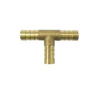 4mm 5mm 6mm 8mm 10mm 12mm 14mm 16mm 19mm 25mm Hose Barb Brass Barbed Straight Elbow Tee Y 2 3 4 Way Pipe Fitting Connector(T 3 Way,14mm)