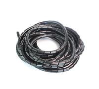 4mm/5mm/6mm/8mm/10mm/12mm Spiral Wrap Sleeving Tube Cable Protective Sleeve Band Winding Pipe Wire Sleeves(Noir,5MMX15M)