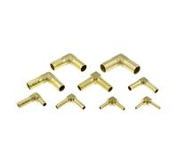 4mm 5mm 6mm 8mm 10mm 14mm 16mm 19mm 25mm Hose Barb Brass Barbed Straight Elbow Tee Y 2 3 4 Way Pipe Fitting Connector(4mm,L 2 Way)