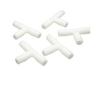 4mm 5mm 6mm 8mm 9mm 10mm 11mm 12mm 13mm 14mm 16mm 20mm Hose Barb Tee Plastic Connector Pipe Fitting for Aquarium Fish Tank(8mm 5pcs)