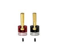 4mm 5mm Hard Shell Metal Heatsink Bullet Connector Set Compatible with RC Car Low Profile Plugs Compatible With Various Models(4mm 1pair)