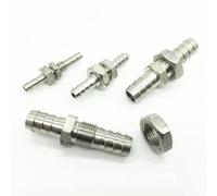 4mm 6mm 8mm 10mm 12mm 14mm 16mm 19mm Hose Barb Bulkhead 304 Stainless Steel Barbed Tube Pipe Fitting Coupler Connector Adapter (Size : 19mm)