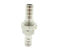 4mm 6mm 8mm 10mm 12mm 14mm 16mm 19mm Hose Barb Bulkhead 304 Stainless Steel Barbed Tube Pipe Fitting Coupler Connector Adapter(19mm)