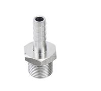 4mm 6mm 8mm 10mm 12mm 14mm 16mm Hose Barb Metric Male Thread 304 Stainless Steel High Pressure Pipe Fitting Adapter Coupling(4mm,M10x1)