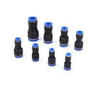 4mm 6mm 8mm 10mm 12mm 14mm 16mm Hose Tube Union Straight Reducer One Touch Air Pneumatic Push in Pipe Fitting Quick Connector (Color : PG16-10)