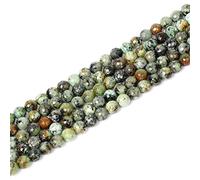 4MM 6MM 8MM 10MM Faced African Turquoise Gemstone Beads Natural Stone Beads For Jewelry Making By Ruilong (4MM)